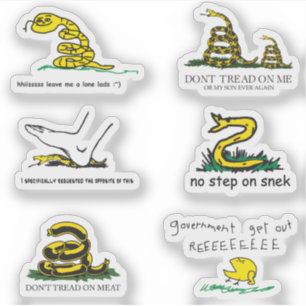 Adesivo Memes x6 da paródia da bandeira de Snekright