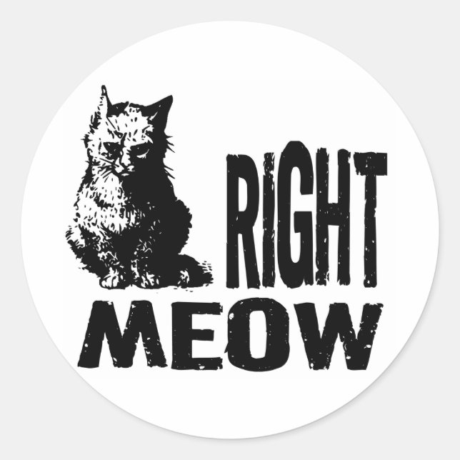 Adesivo MEMÓRIA CERTA! Gatinho Mau engraçado (Frente)