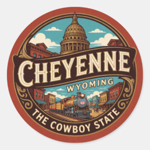 Adesivo Memória de Viagem Ocidental Capital de Cheyenne Wy