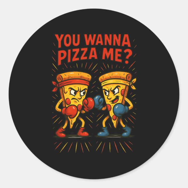 Adesivo Memória Engraçada Da Pizza - Quer Pizza Me (Frente)