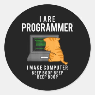 Adesivo Memória Engraçado do Programador de Cat do Computa