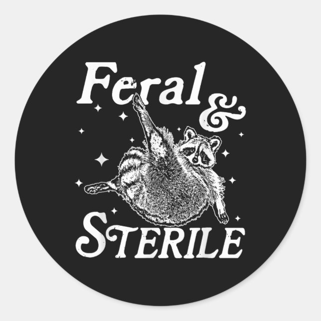 Adesivo Memória Feral E Estéril, Funny Raccoon (Frente)