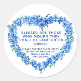 Adesivo Memória funerária dom coroa azul