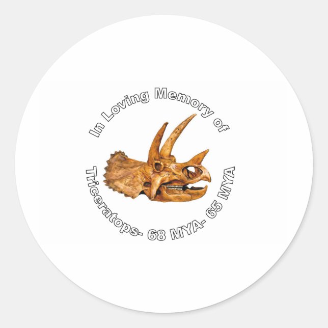 Adesivo Memória Triceratops (Frente)