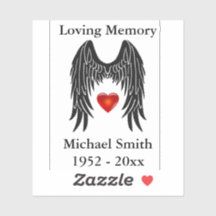 Memorial Angel Wings Vinyl Car Decle