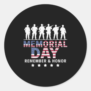 Adesivo Memorial Day Soldiers Usa Flag Lembram de Honra Li