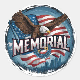 Adesivo Memorial Day Tributar Honra e Lembrar o Sticker