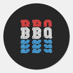 Adesivo Memorial do Dia de os pais do Flag Barbecue Grilin