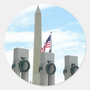 Adesivo Memorial do Washington Monument e da WWII em DC