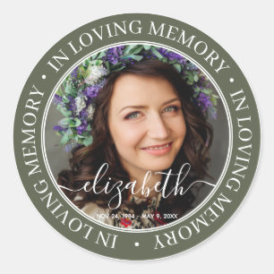 Adesivo Memorial Em Amor Memória Elegante Foto Clássica