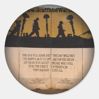 Adesivo Memorial Fade to Black Round Stickers