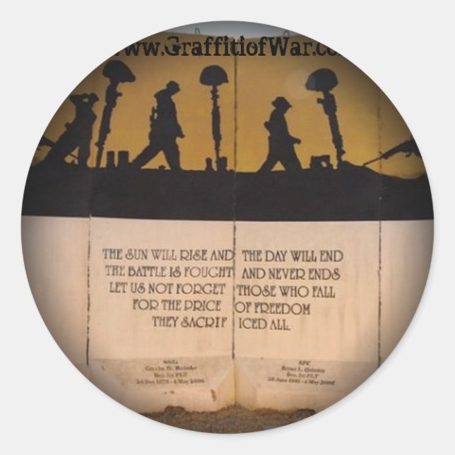 Adesivo Memorial Fade to Black Round Stickers (Frente)