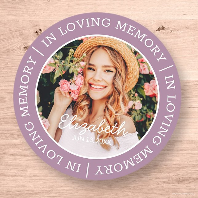 Adesivo Memorial In Loving Memory Modern Custom Photo (Criador carregado)