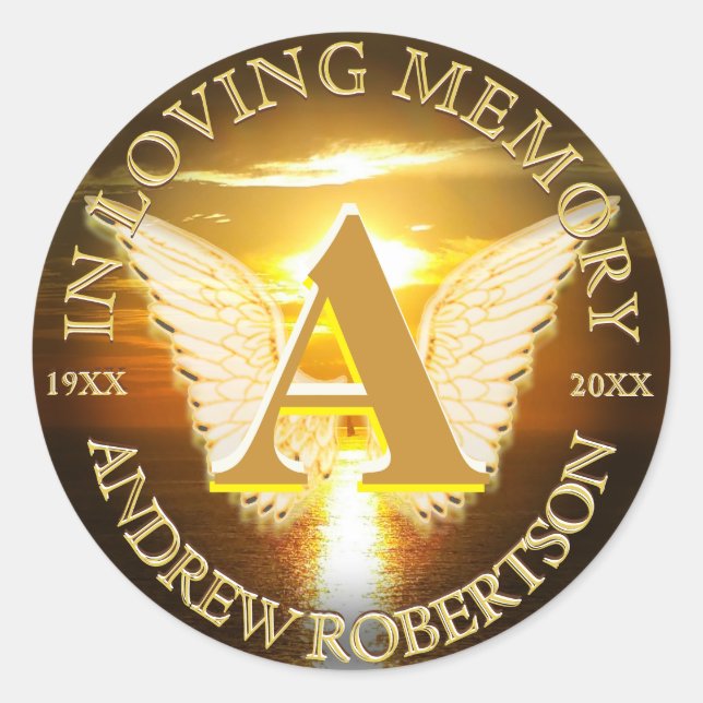 Adesivo Memorial Sunset Ocean Monograma (Frente)