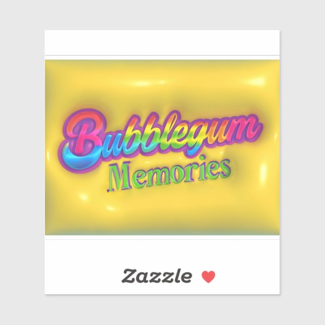 Adesivo Memórias de chiclete (Folha)