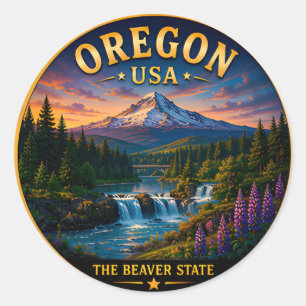 Adesivo Memórias de Férias na Montanha de Oregon 🟡