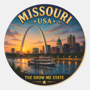 Adesivo Memórias de Férias no Arco da Porta de Missouri 🟡