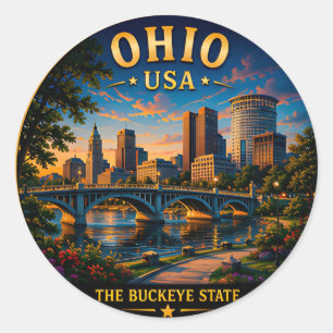 Adesivo Memórias de Férias no Centro de Ohio 🟡