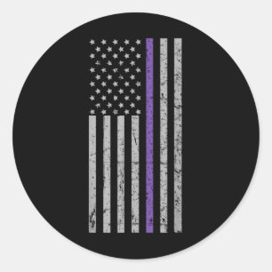 Adesivo Memórias de púrpura da bandeira americana Heimer
