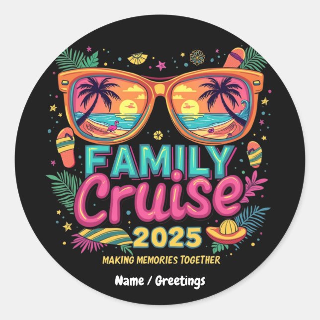 Adesivo Memórias do Fazer do Family Cruise 2025 Juntas (Frente)