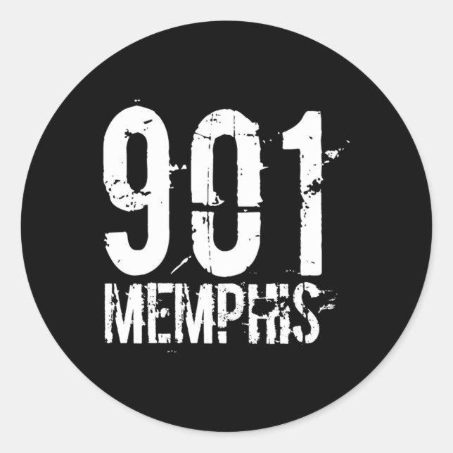 Adesivo Memphis 901 Código de área em destaque (Frente)