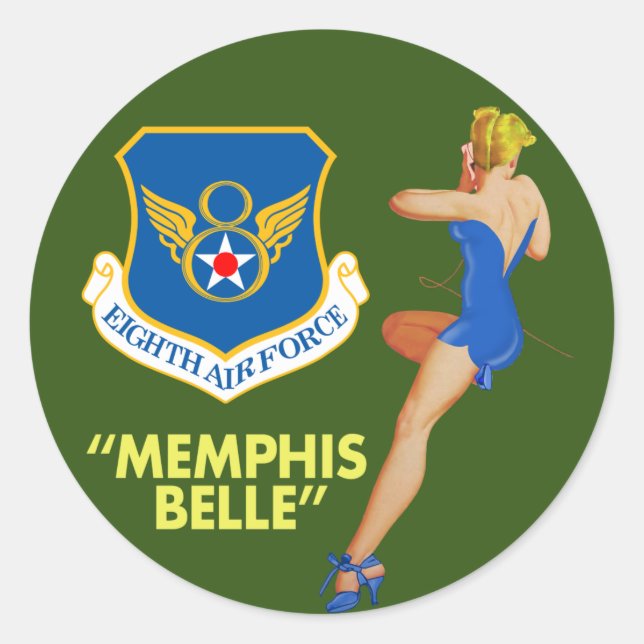Adesivo "Memphis Belle" 8ª Força Aérea (Frente)