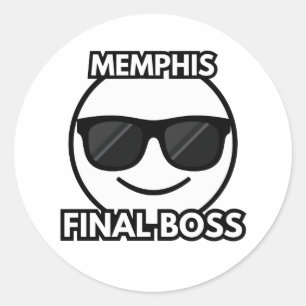 Adesivo Memphis Chefe Final Emoji Legal Sticker
