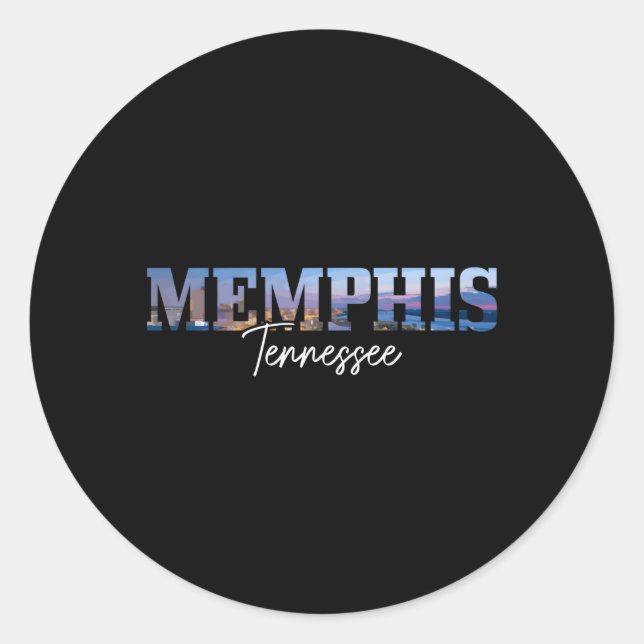 Adesivo Memphis Skyline Tennessee (Frente)