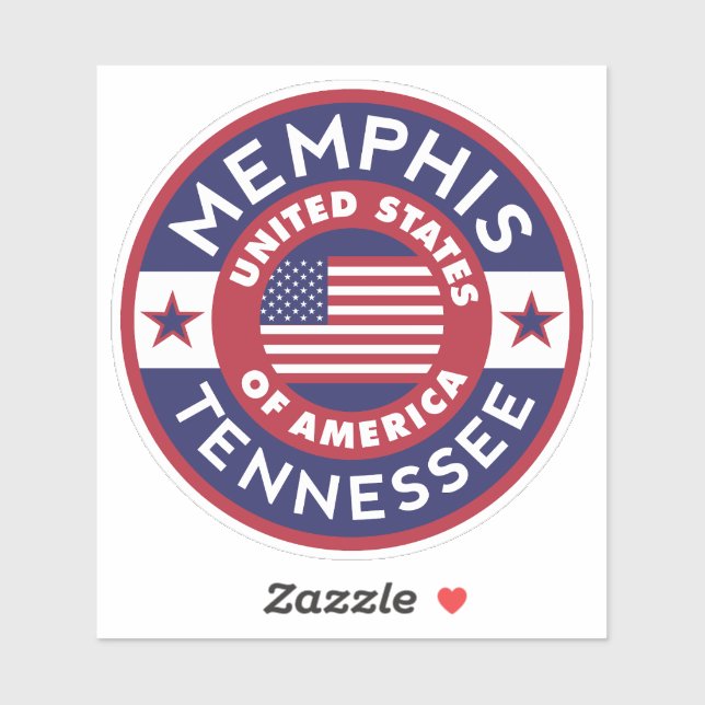 Adesivo MEMPHIS, Tennessee (Folha)