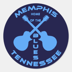 Adesivo Memphis, Tennessee Home of the Blues