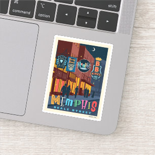 Adesivo Memphis TN   Beale Street Neon