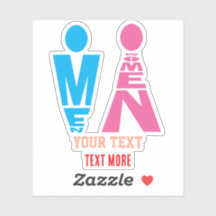 Men and Women Typography Icon Design