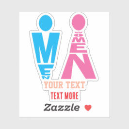 Adesivo Men and Women Typography Icon Design