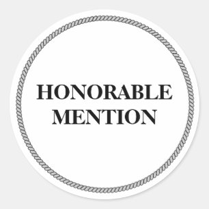 ADESIVO MENÇÃO HONROSA