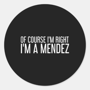 Adesivo Mendez Gift Engraçado Sobrenome Familiar Árvore An