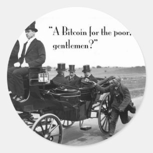 Adesivo Mendigo de Bitcoin