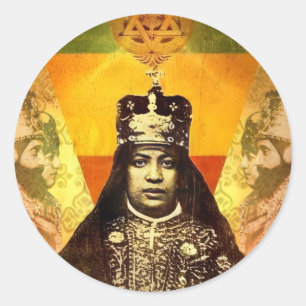 Adesivo Menen Asfaw Haile Selassie HIM Jah Rastafari 