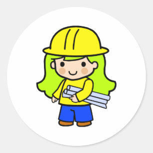 Adesivo Menina 2 do arquiteto