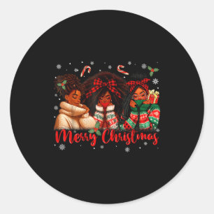 Adesivo Menina Africana Negra Americana Melanina Natal Pap