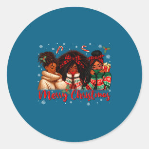 Adesivo Menina Africana Negra Natal Americano Melanina Pap