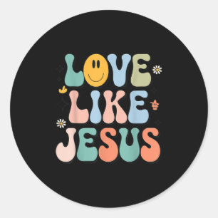 Adesivo Menina Ama Como Jesus Cristo Cristão Bonito Groovy