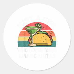 Adesivo Menina Ama Tacos Margarita Camisa Cinco De Mayo Me