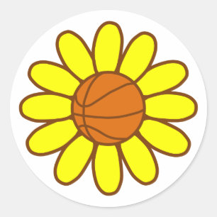Adesivo Menina amarela do basquetebol