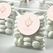 Menina Batismo Rosa Dourado Vintage Cruz na Crista