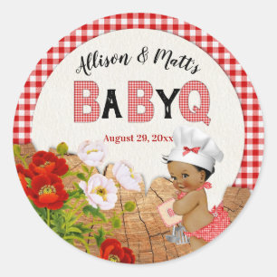 Adesivo Menina Bebê Gingham Vermelho Floral de Madeira Beb