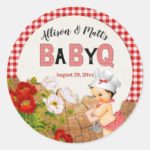 Adesivo Menina Bebê Gingham Vermelho Floral Madeira Bebê Q
