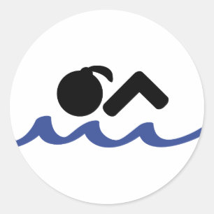 Adesivo menina da natação