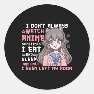 Adesivo Menina De Anime Que Sempre Vejo Anime Engraçado