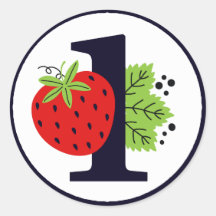 Menina de Aniversário Morango UM Bebê 1º Primeiro 