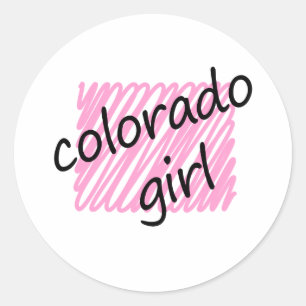 Adesivo Menina de Colorado com o mapa Scribbled de